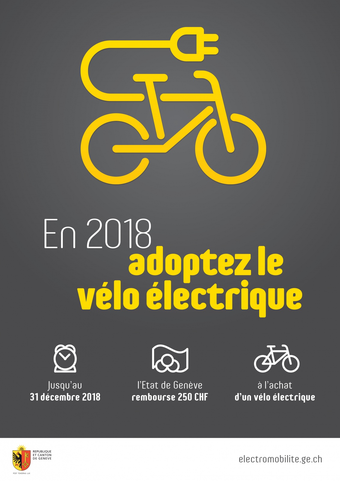 Affiche de la campagne sur les vélos électriques