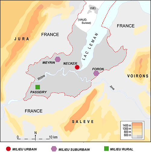 Stations de mesures de l'air fixes dans le canton de Genève