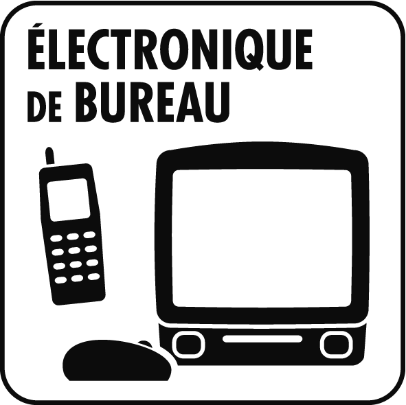 Pictogramme déchets électronique de bureau