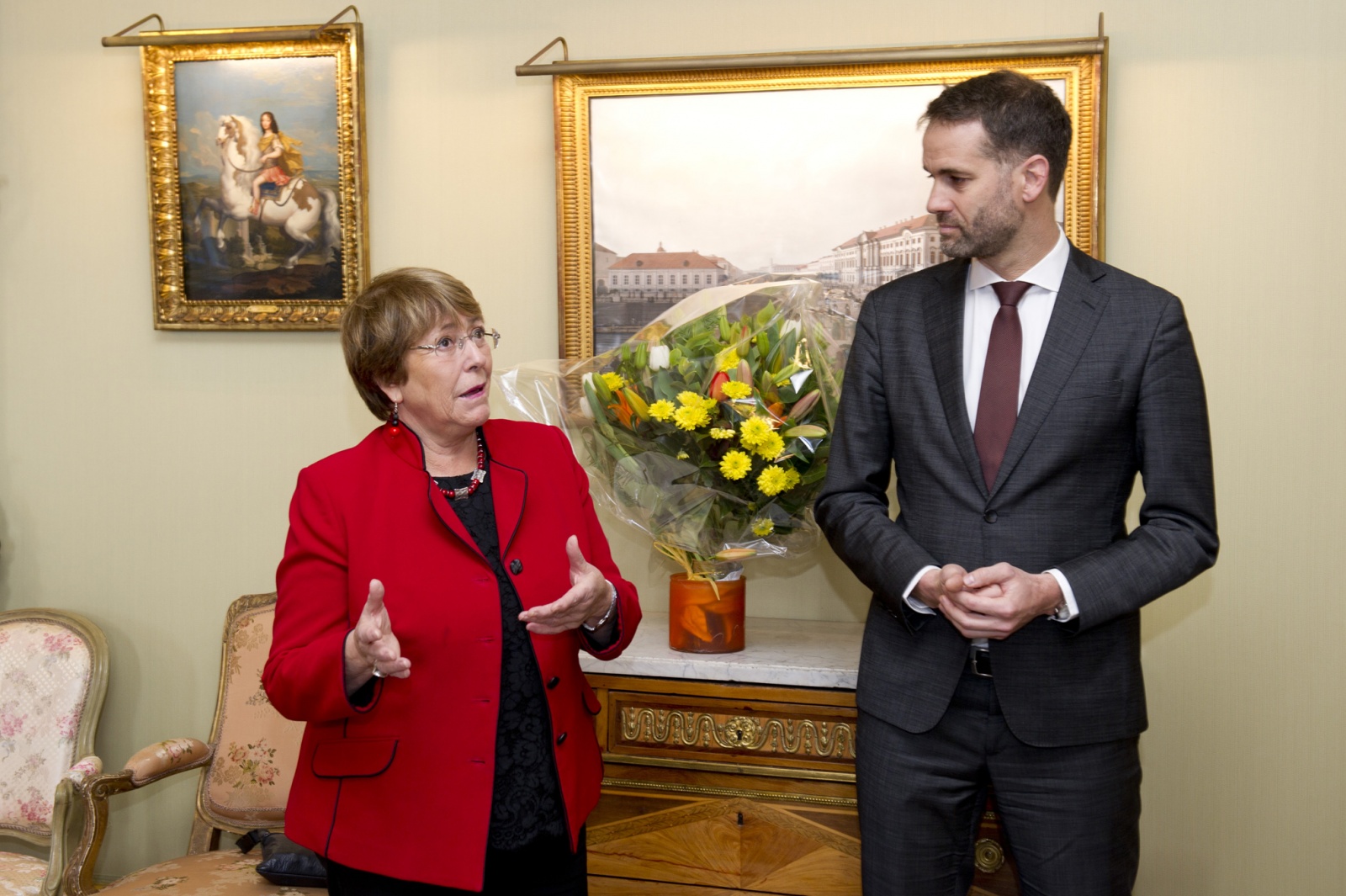 Monsieur Antonio Hodgers, Président du Conseil d'Etat et Madame Michelle Bachelet, Haute-Commissaire des Nations Unies aux droits de l’homme