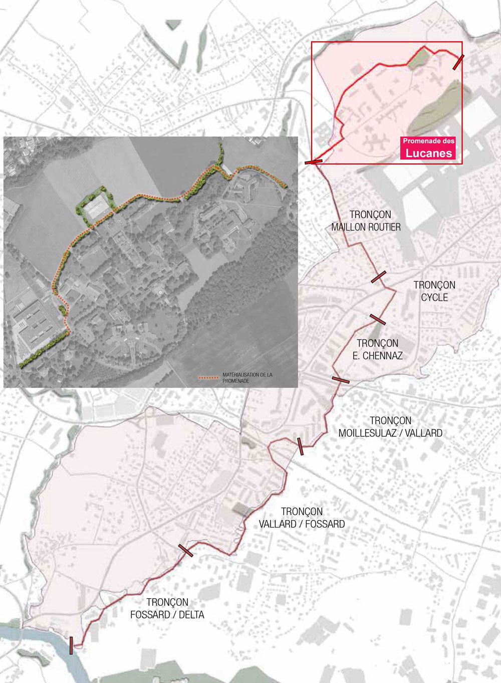 plan du parcours promenade des lucanes