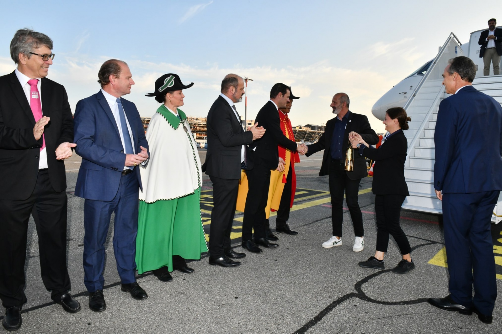 Arrivée de la flamme olympique