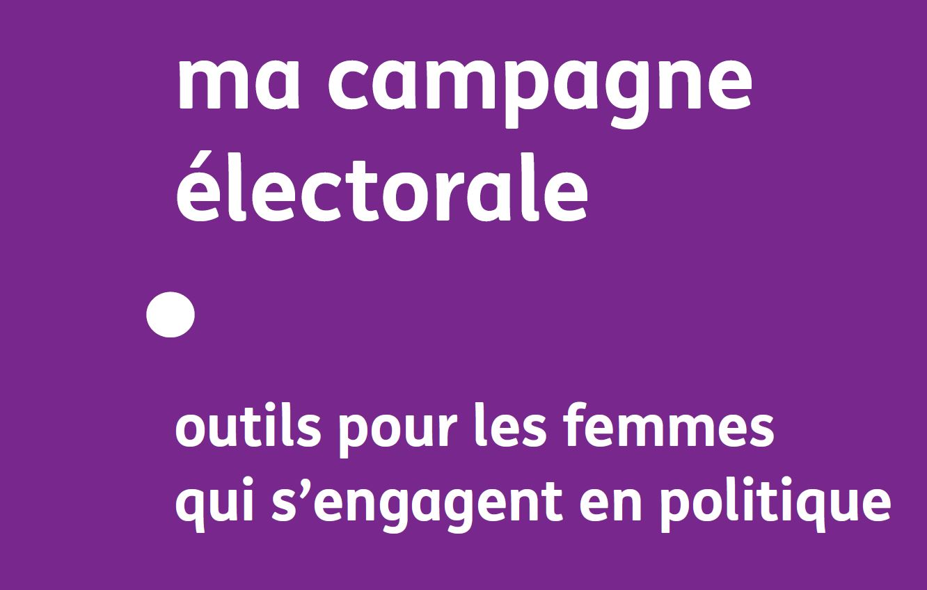 ma campagne électorale sur le fond violet