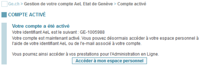 Compte activé