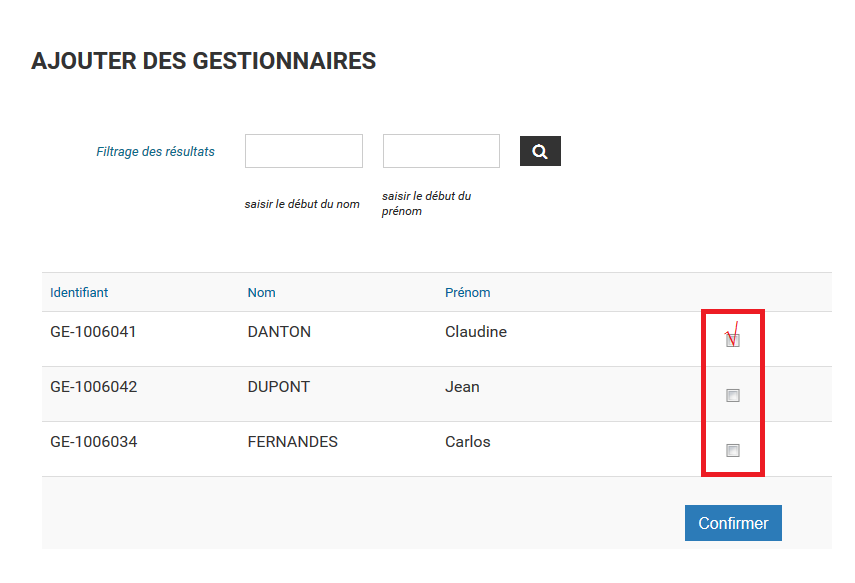 Ajouter des gestionnaires