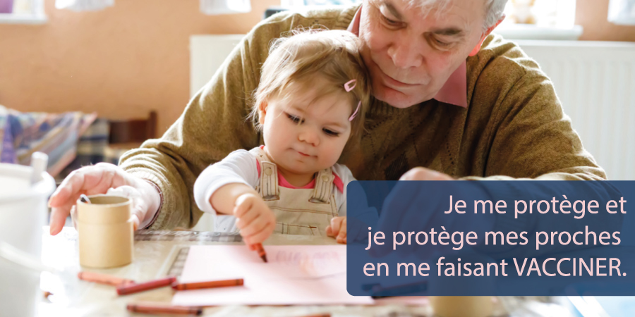 Je me protège et je protège mes proches en me faisant vacciner.