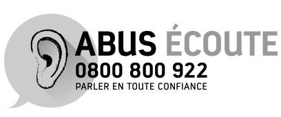 logo abus écoute en noir et blanc 