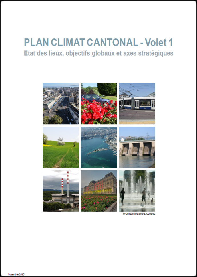 Couverture - Plan climat cantonal - Volet 1