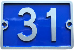 Plaque de numérotation, communes