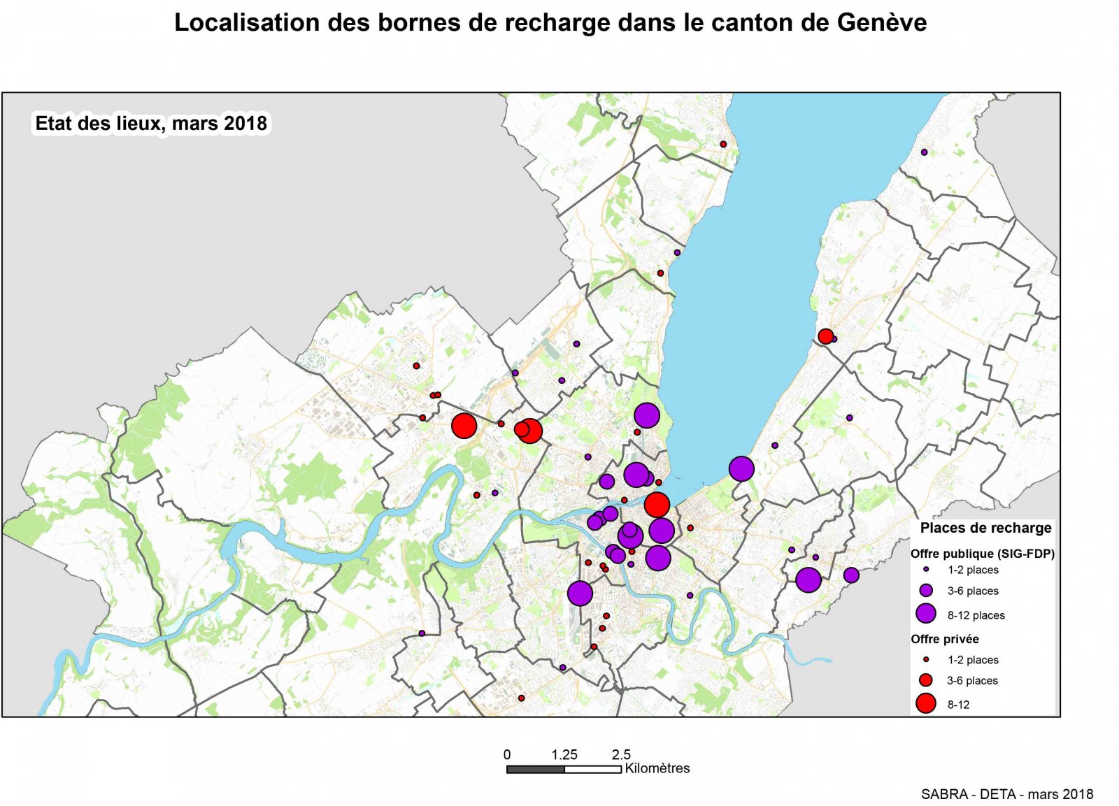 Localisation des bornes de recharge