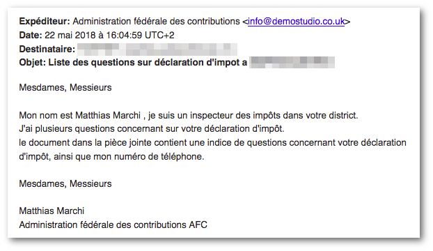 Attention au phishing