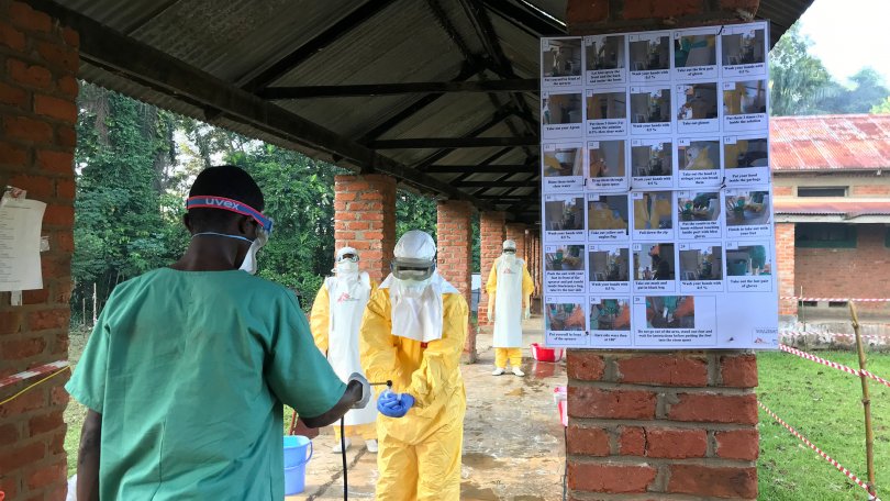 © Louise Annaud/MSF. Centre de Traitement Ebola (ETC) de Bikoro.