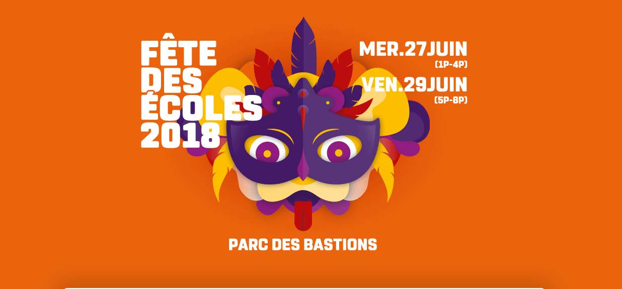 affiche de la Fête des écoles 2018