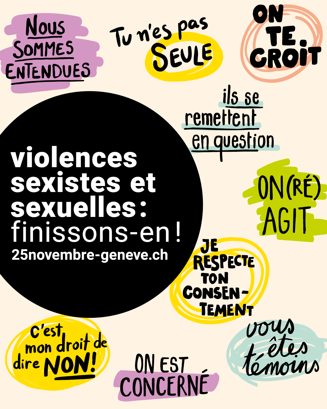 affiche campagne 25 novembre Genève