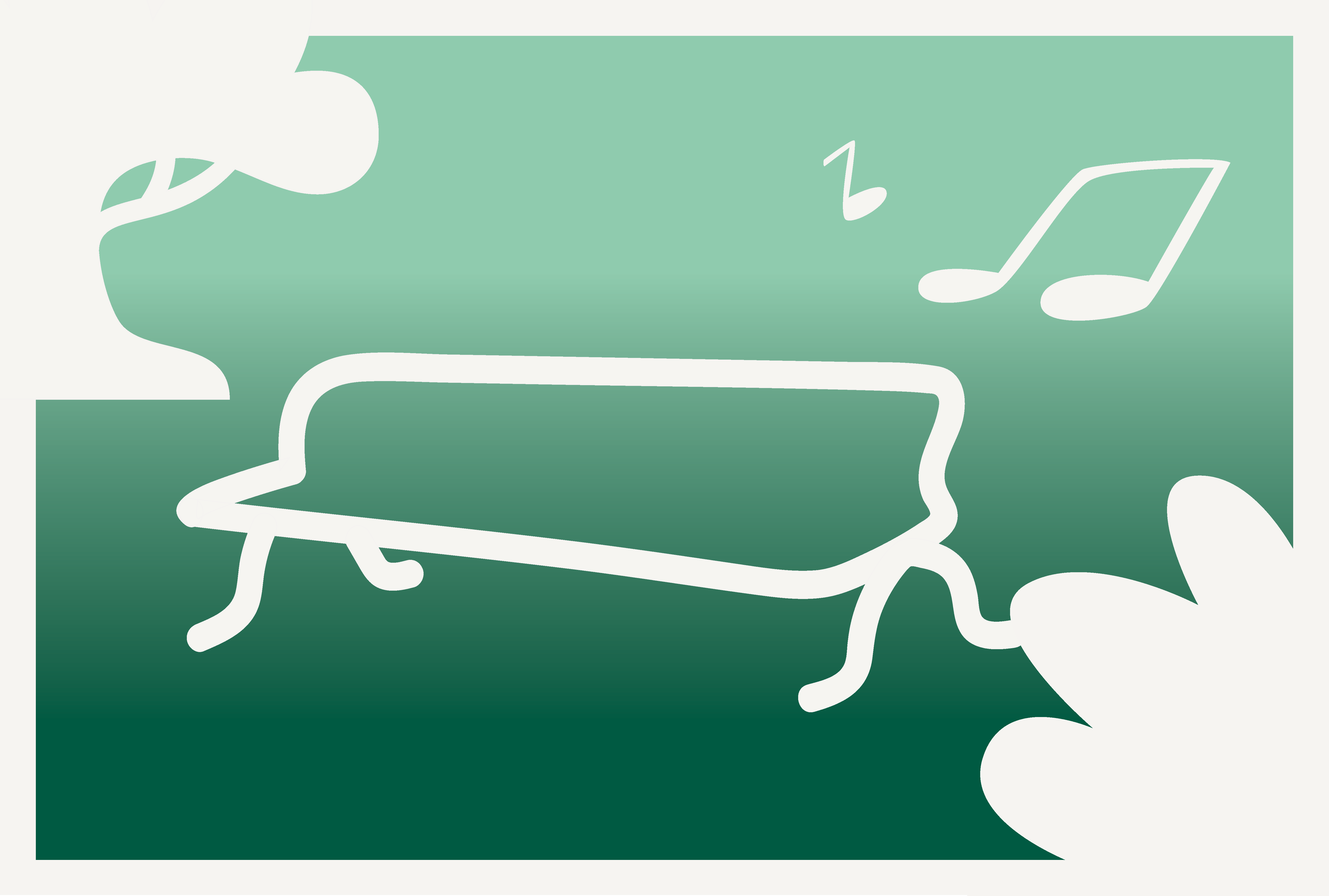 Banc avec personnage