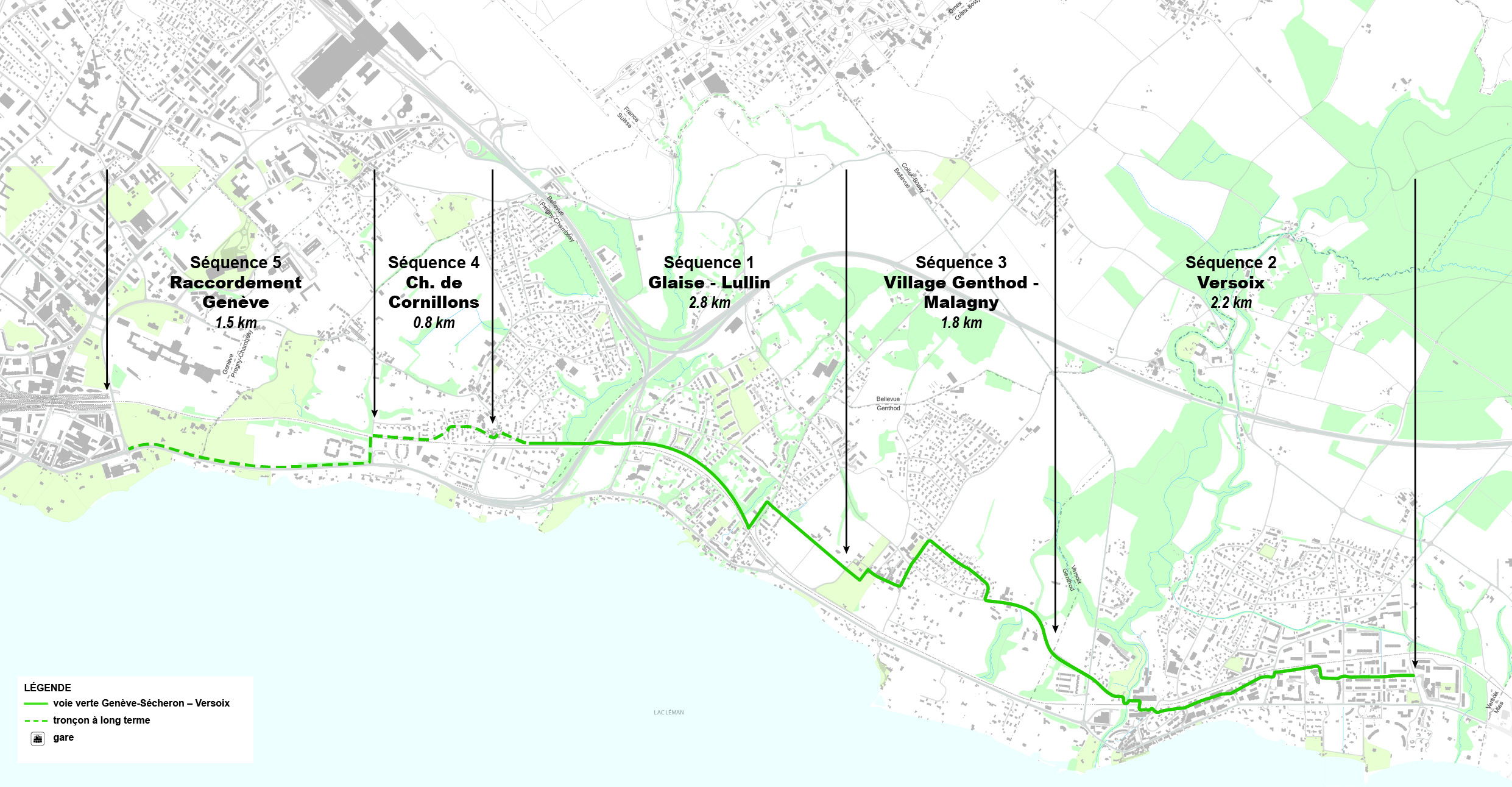Séquences de la Voie verte Versoix