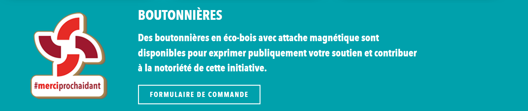 Commande Boutonnières PAI #merciprochaidant