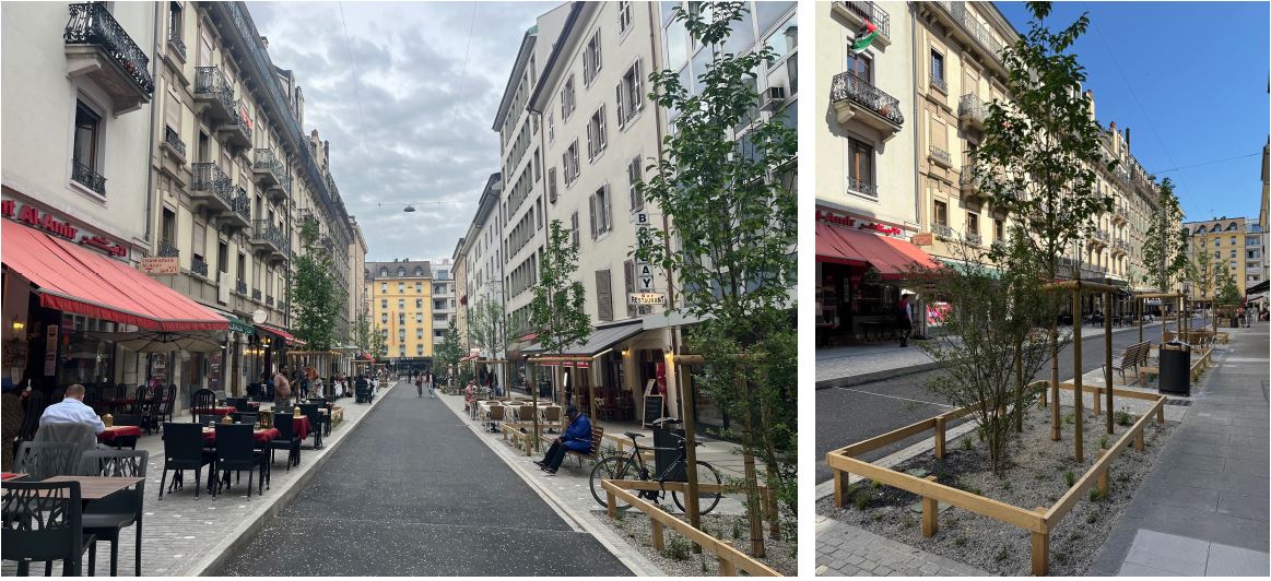 Rue Chaponnière réaménagée