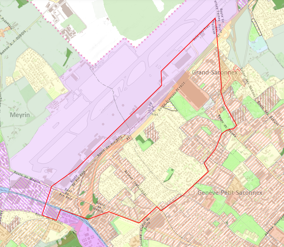 Périmètre du plan-guide Cointrin