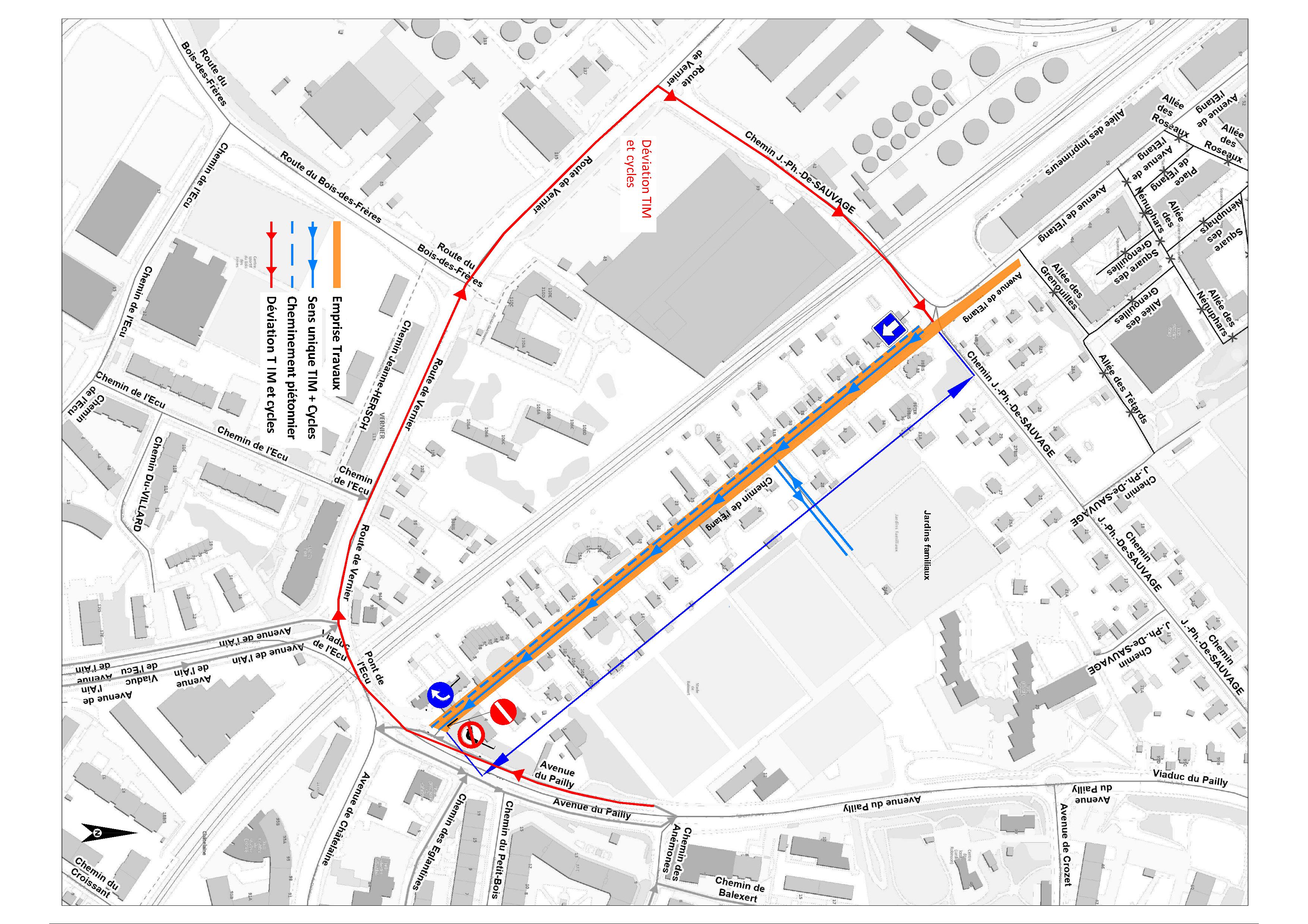 Plan mobilité des travaux préparatoires du Chemin de l'Etang
