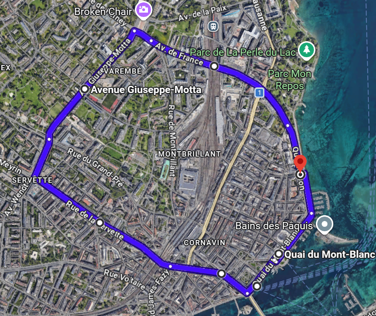 Parcours du cortège autorisé