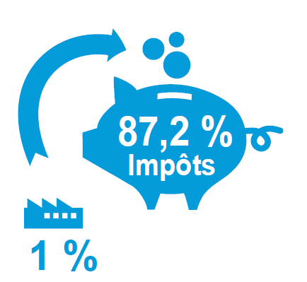 1% des personnes morales paie 87,2% de l’impôt sur le bénéfice
