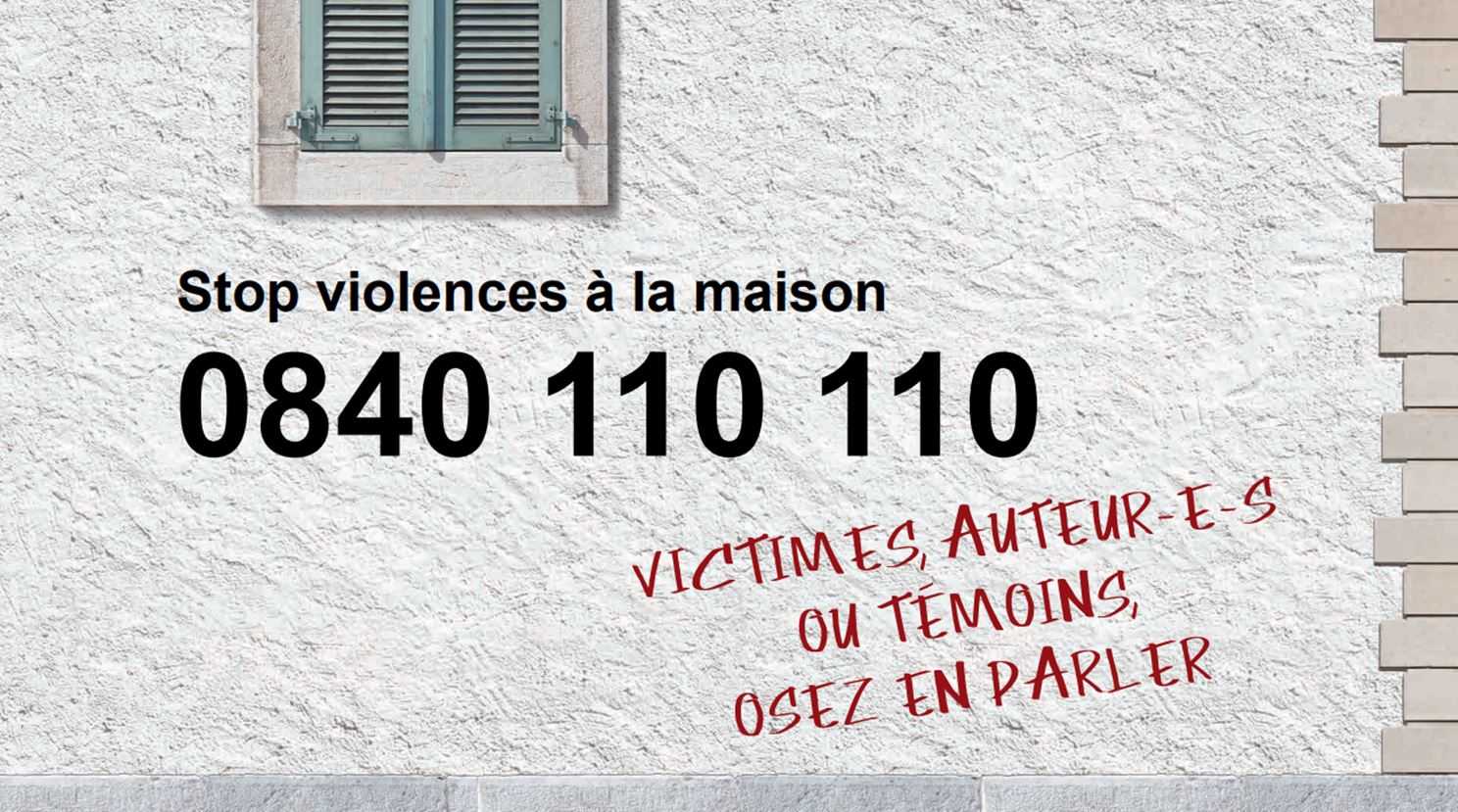 stop violences à la maison numéro d'appel 0840 110 110