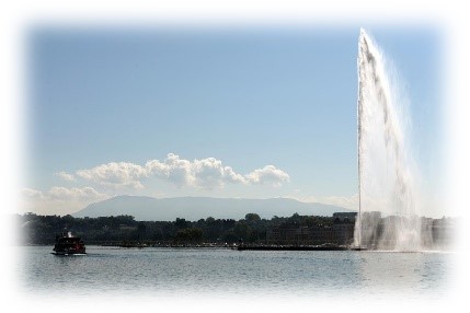 Jet d'eau, jour, style estompé