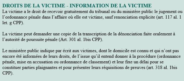 le droit des victimes