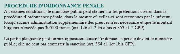 procédure d'ordonnance pénale