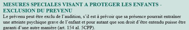 mesures spéciales les enfants