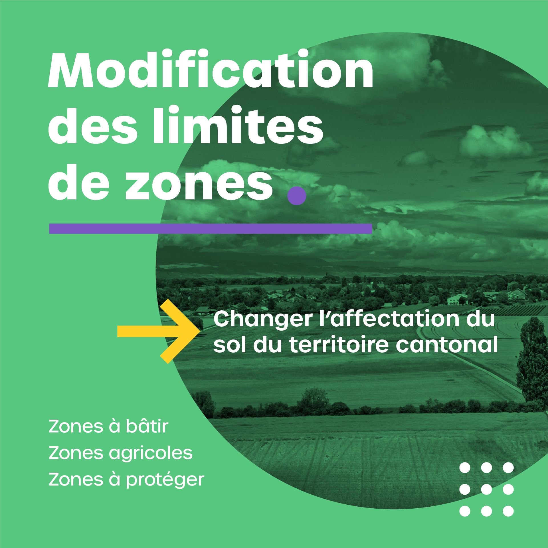 Modifications des limites de zones