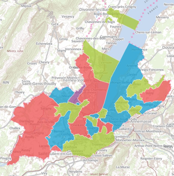 Zones géogaphiques des vérificateurs