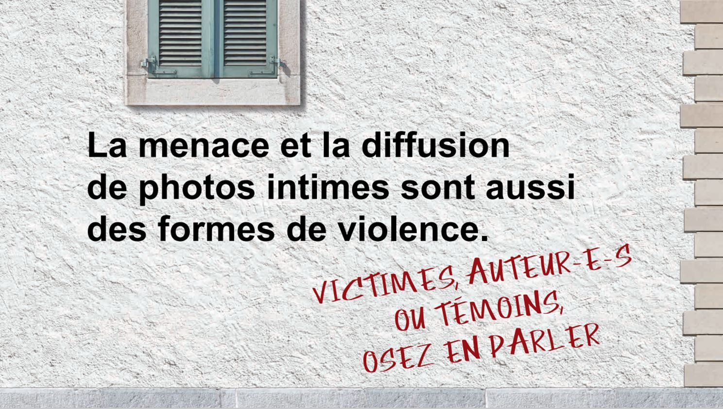 la menace et la diffusion de photos intimes sont aussi des formes de violence