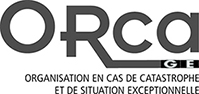 Logo ORCA - Organisation en cas de catastrophe et de situation exceptionnelle noir