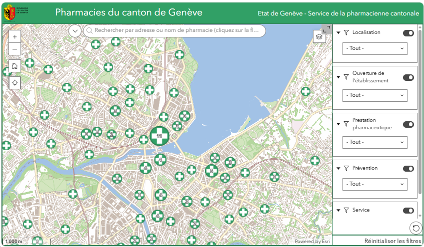 Carte des prestations des pharmacies