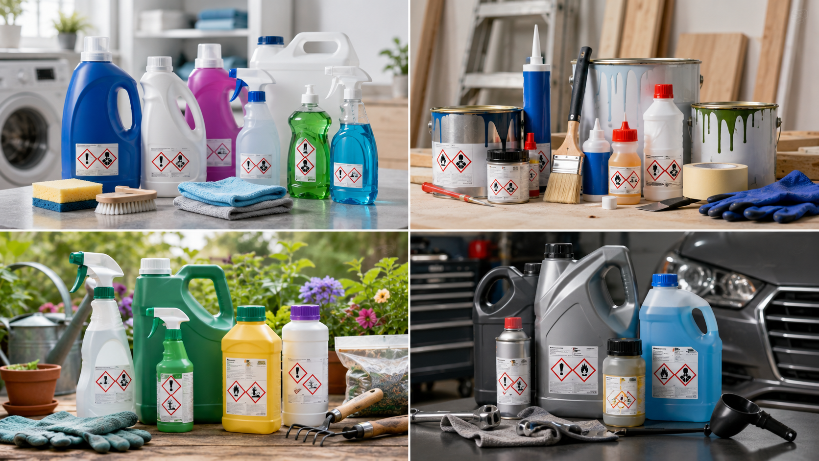 Exemples de différents produits chimiques