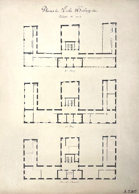 Plans des rez-de-chaussée, 1er et 2e étages. © Archives Ville de Genève, DACM