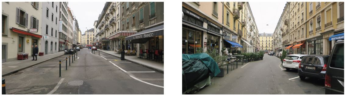 Les deux rues avant travaux