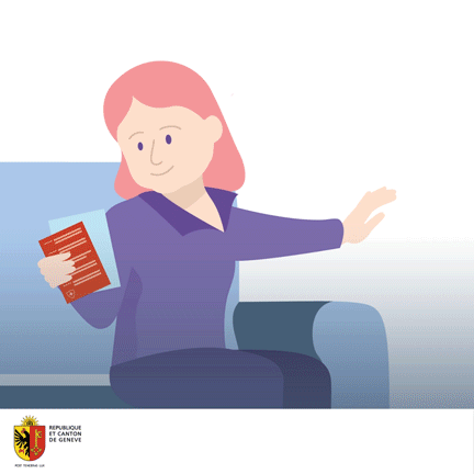 Femme cheveux rose animation