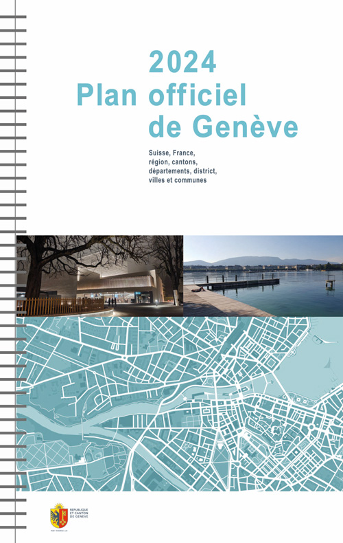 Couverture du plan officiel de Genève, entier du Caton