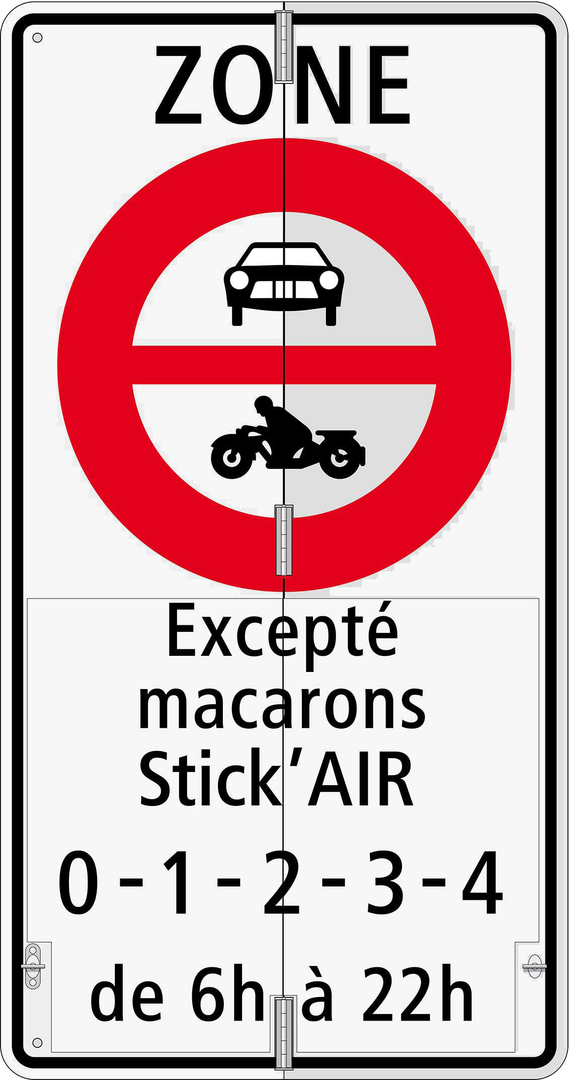 Panneau de limite de périmètre Stick'air