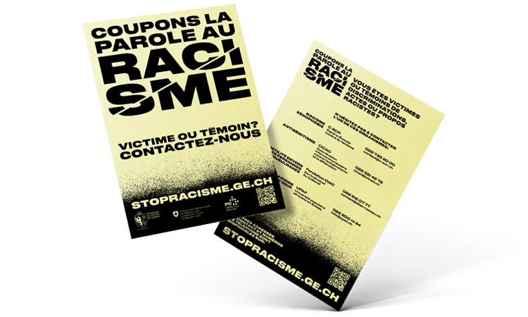 stop racisme; flyer contre le racisme; affiche contre le racisme