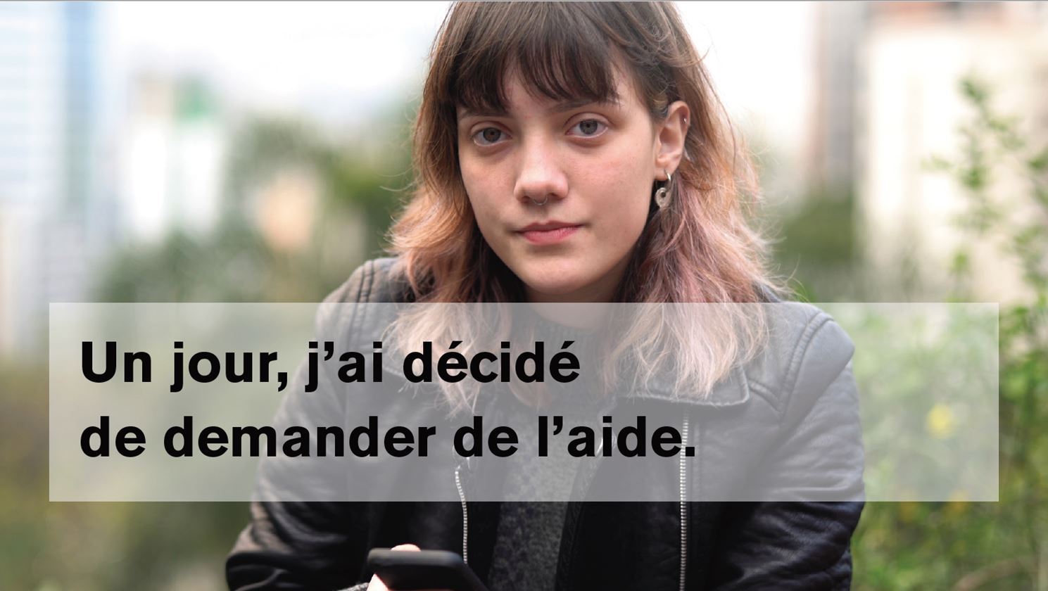 fille qui a décidé de demander de l'aide