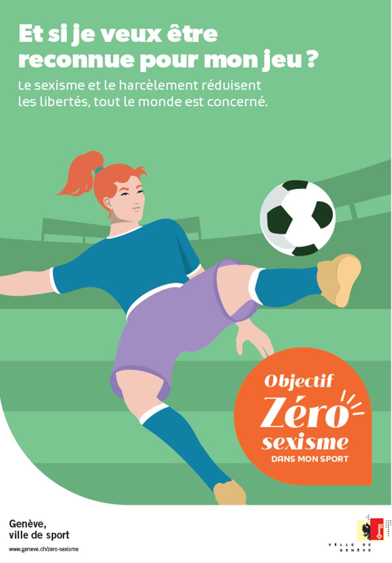 campagne zéro sexisme dans le sport footballeuse 