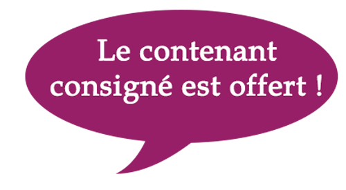 Le contenant consigné est offert