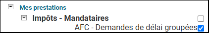 Console de gestion - Demandes de délai groupées