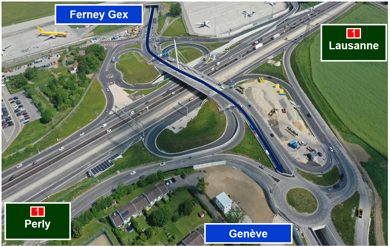 Route des Nations depuis Ferney