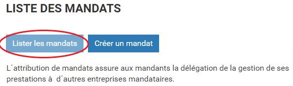 Bouton Lister mandats