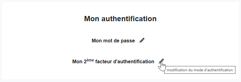 Changer mon 2ème facteur d'authentification